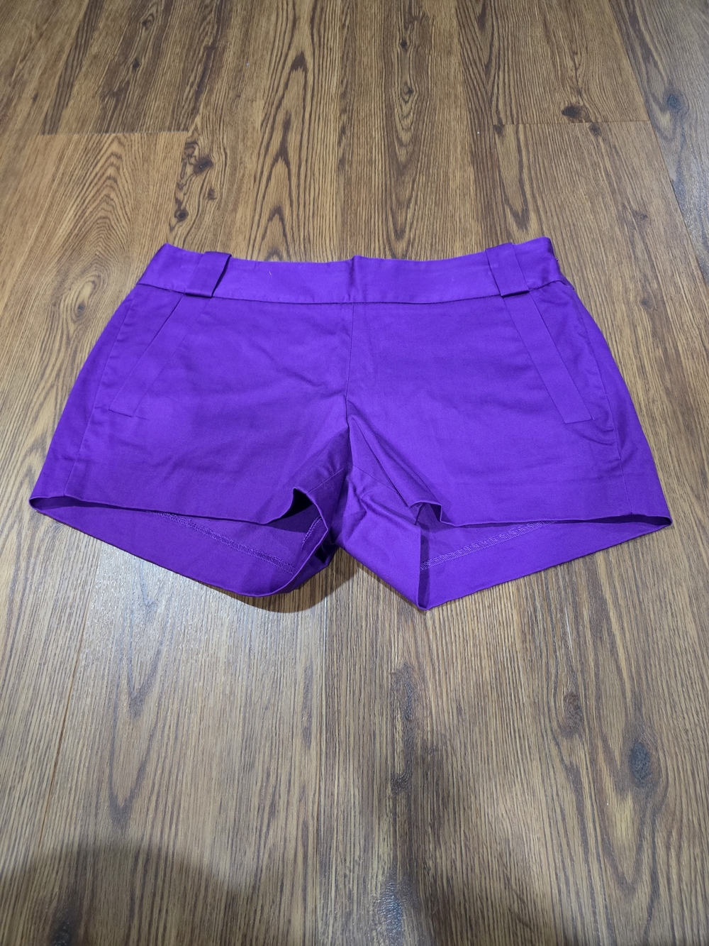 J.Crew Women’s Chino Shorts Purple Flat Front Casual Mid Rise Size 4